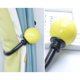 thumbnail image 2 of 2 Unids Alzapaños de Cortina Metal Gancho de Pared con Clip Amarillo, 2 of 4