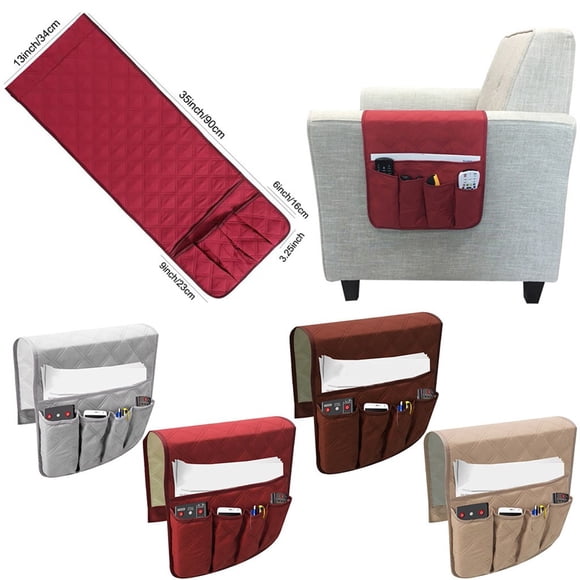 Sofa Couch Remote Control Holder Arm Rest Organizer Storage Bag for Phones Remotes