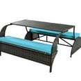 thumbnail image 5 of Versatile Blue Outdoor : Changes To 4 Seats & Table, Made Of Material : Converts , Iron Inner Frame, Foam Filled Cushions, 5 of 6