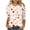 Khaki, variant on Xuniizn Blouses for Women, Valentine's Day Heart Print 3/4 Sleeve Casual Loose Crewneck Shirts, Plus Size Soft Cozy Tunic Tops, Gifts for Her