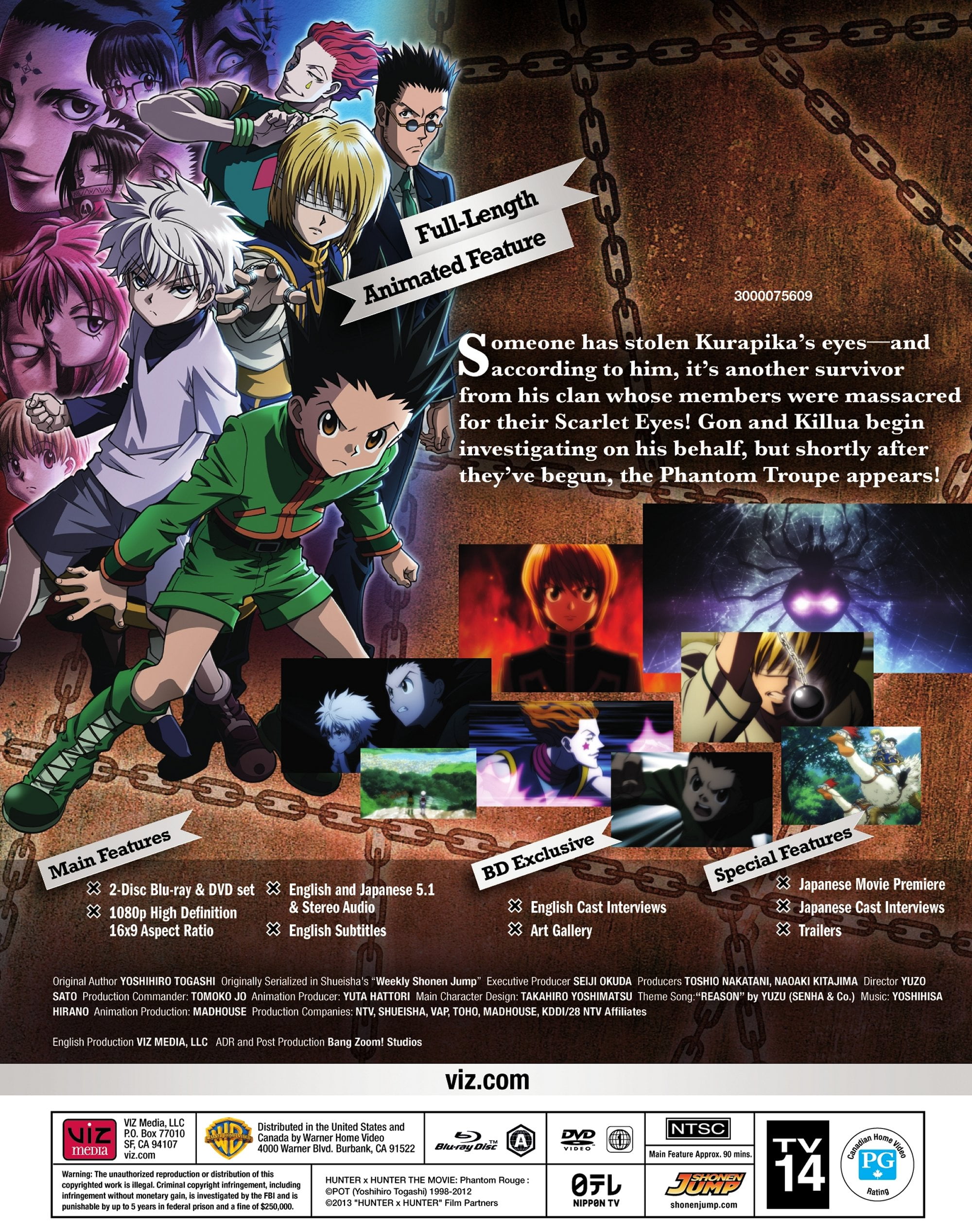 DVD Anime Hunter X Hunter (1-92 End +OVA) +Phantom Rouge & Last