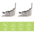 thumbnail image 3 of Folding Brackets, 2Pcs Silver Stainless Steel Foldable Support Bracket Heavy Duty Self-Locking Hinge Lock Extension Support for Folding Table Legs, Workbench (0-180 Degree), 3 of 5