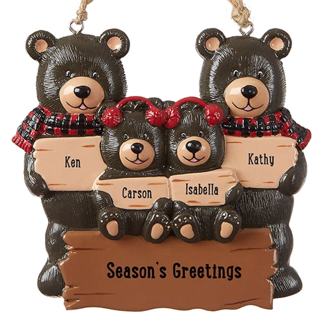 De Árbol De Navidad Diy Nombre Oso Familia Colgante Árbol De Navidad Adorno Colgante Vacaciones Decoración Del Hogar Regalo 2021 Colgante Cateissary HA040063-02