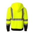 thumbnail image 3 of ML Kishigo Men's Hi-Vis Hooded Full-Zip Sweatshirt - JS102-103, 3 of 3