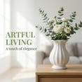 thumbnail image 3 of Unique Bargains Modern Ceramic Vase for Table Vase Bright White 4.7"L x 4.7"W x 6.5"H, 3 of 6