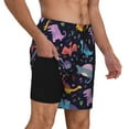 Balery Cartoon Dinosaur Mens Swim Trunks Swim Shorts for Men Quick Dry