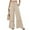 Beige, variant on Stylish High Waisted Work Pants for Women Wide Leg Palazzo Pants Cotton Pajama Lounge Casual Plaid Trousers Y2K Pants Beige S
