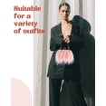 thumbnail image 6 of CAILDANL Women Ostrich Feather Tote Bag Fluffy Purse Clutch Feather Evening Handbag for Wedding, 6 of 6