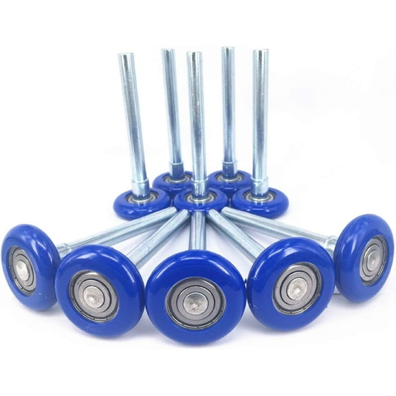 DEEG 10PCS The Garage Door Rollers Nylon Material uses 6200ZZ Protective Cover Roller Bearings Easy Installation Running smoothly