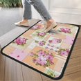 thumbnail image 4 of Pioneer Flower Floral Print Pattern Door Rugs,Washable Non Slip Door Mats Indoor,Decorative Door Mats,Entry Mat Indoor for Entrance,Bedroom,Kitchen,Bathroom,30"x17", 4 of 6