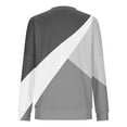 thumbnail image 4 of Olyvenn Tops for Women 2025 Fashion Color Block Long Sleeve T Shirts Casual Crew Neck Sweatshirt Spring Dressy Knit Top Gray 8, 4 of 5