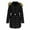 Black, variant on AOOCHASLIY Black and Friday Women Coat Christmas Gift Women's Winter Casual Loose Fashion Color Pocket Zippered Tops Reversible Long Cotton Coat