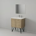 thumbnail image 6 of Lancy 30 in W Rustic Acacia Bath Vanity, Cultured Marble Top, Faucet Set and 28 in Mirror, 6 of 9