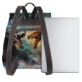 thumbnail image 3 of Yiaed White And Red Sketch Dragon Print Laptop Backpack for Women Slim Computer Bag Work Travel College Backpack Purse Fits 14 Inch Notebook, 3 of 4