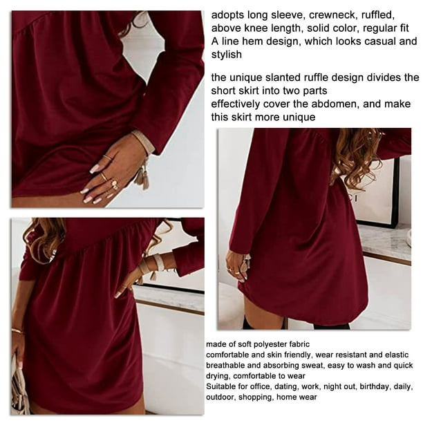 Black long sales sleeve tunic dress
