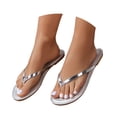 thumbnail image 4 of ibiyuan Cushioned Flip Flops Women Thong Sandals for Women Non- Rubber Sole Shower Slippers Casual Orthofeet Shoes for Women, 4 of 8