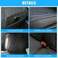thumbnail image 5 of Car Front Rear Seat Covers Seat Protectors Pad for Toyota Tacoma 2005-2024 Faux Leather Black Blue 5 Pcs, 5 of 6