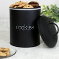thumbnail image 2 of AuldHome Design Black Enamelware Cookie Jar, Large Modern Farmhouse Treats Canister, 2 of 8