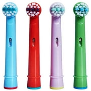 Kids Toothbrush Replacement Heads for Oral-B, Extra-Soft Bristles, Fits Both Electric and Battery for Oral-B Braun Brushes, Except Vitality Sonic, CrossActino Power, Sonic Complete, Pulsonics, EB-10A