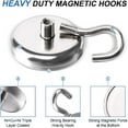 thumbnail image 2 of Strong Magnetic Hooks, 100 lb Magnetic Hooks Heavy Duty for Hanging, Cruise, Grill, Fridge, Kitchen, Office, Workplace- 4pack, 2 of 7