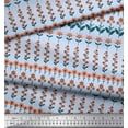 thumbnail image 2 of Soimoi Polyester Crepe Fabric Leaves & Floral Artistic Decor Fabric Printed Yard 52 Inch Wide, 2 of 3