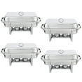 thumbnail image 2 of HomGarden 4 Pack 8QT Full Size Chafing Dish, Stainless Steel Chafer Buffet Set W/Fuel Holders, Silver, 2 of 10