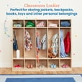 thumbnail image 4 of ECR4Kids 5-Section Coat Locker with Cubby Storage Compartments, Classroom Furniture, Natural, 4 of 10