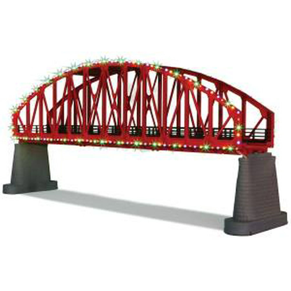 MTH 401115 O RealTrax Steel Arch Bridge with Operating Christmas