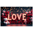 thumbnail image 1 of Love Heart Backdrop Banner Valentine's Background Romantic Party Wedding Photography Props Decorations Special Event Photo Booth Display, 1 of 4