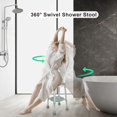 thumbnail image 2 of Silla de ducha LEACHOI, giratoria, 350 libras, ajustable con bandeja de almacenamiento, 2 of 8