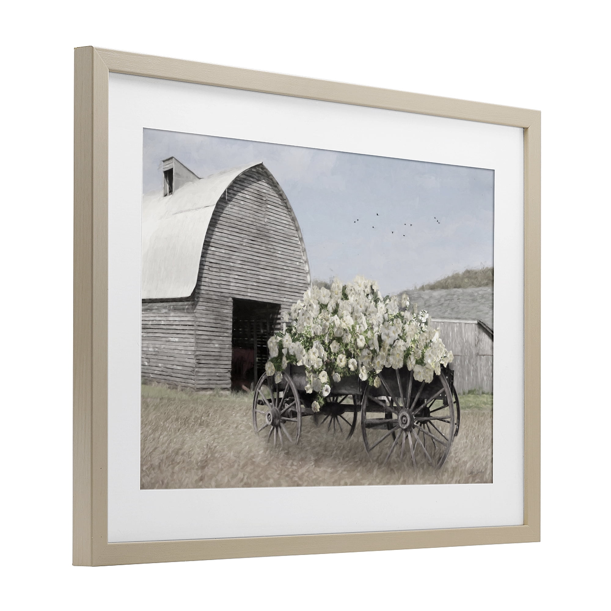 Stupell Industries Wagon Full of Sunshine Birch Framed Print Under Glass, design by Lori Deiter