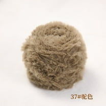 NAMZI 100g Super Chunky Chenille Yarn, Bulky Fluffy Thick Plush Yarn, Ideal for Crocheting, Hand-Knitted Blankets & Cozy Knitting Projects ,light Tan