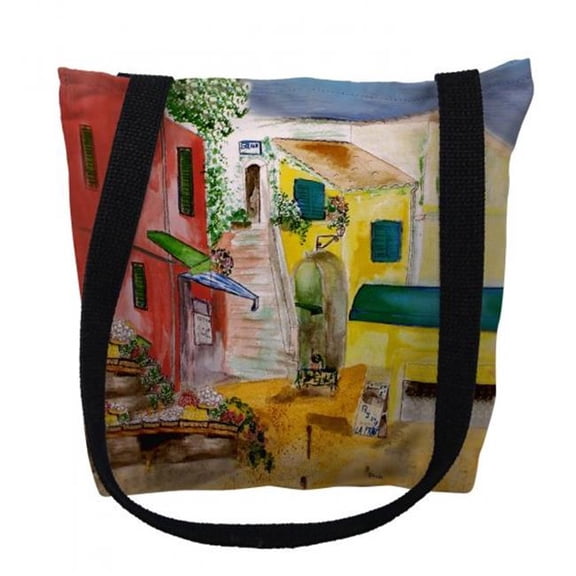 Betsy Drake TY148M 16 x 16 in. Paris Bistro Tote Bag - Medium