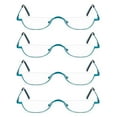 thumbnail image 3 of REAVEE 4 Pack Half Reading Glasses Half Rim Metal Frame Glasses Spring Hinge Readers for Men and Women Blue 2.25, 3 of 4
