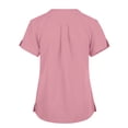 thumbnail image 4 of Scrub Tops for Woman - Soft Stretch, V-Neck Top Scrubs with Pockets, Easy Care for Women Pink M, 4 of 4