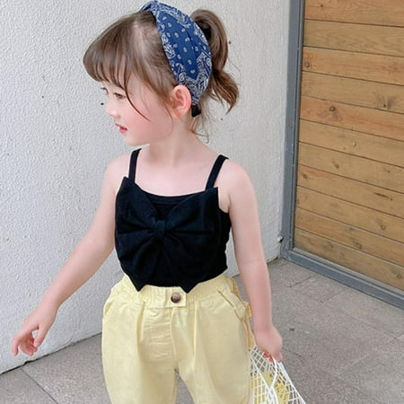 

Xinhuaya Girls Bow Sweet Vest Tops Soft Breathable Sleeveless Shirts Girls Clothes