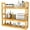 Bamboo, variant on Bamboo Bathroom Shelf 3-Tier Wall Mount Storage Rack Multifunctional Adjustable Layer Free Standing Over Toilet Utility Shelves Living Room Kitchen (Bamboo)