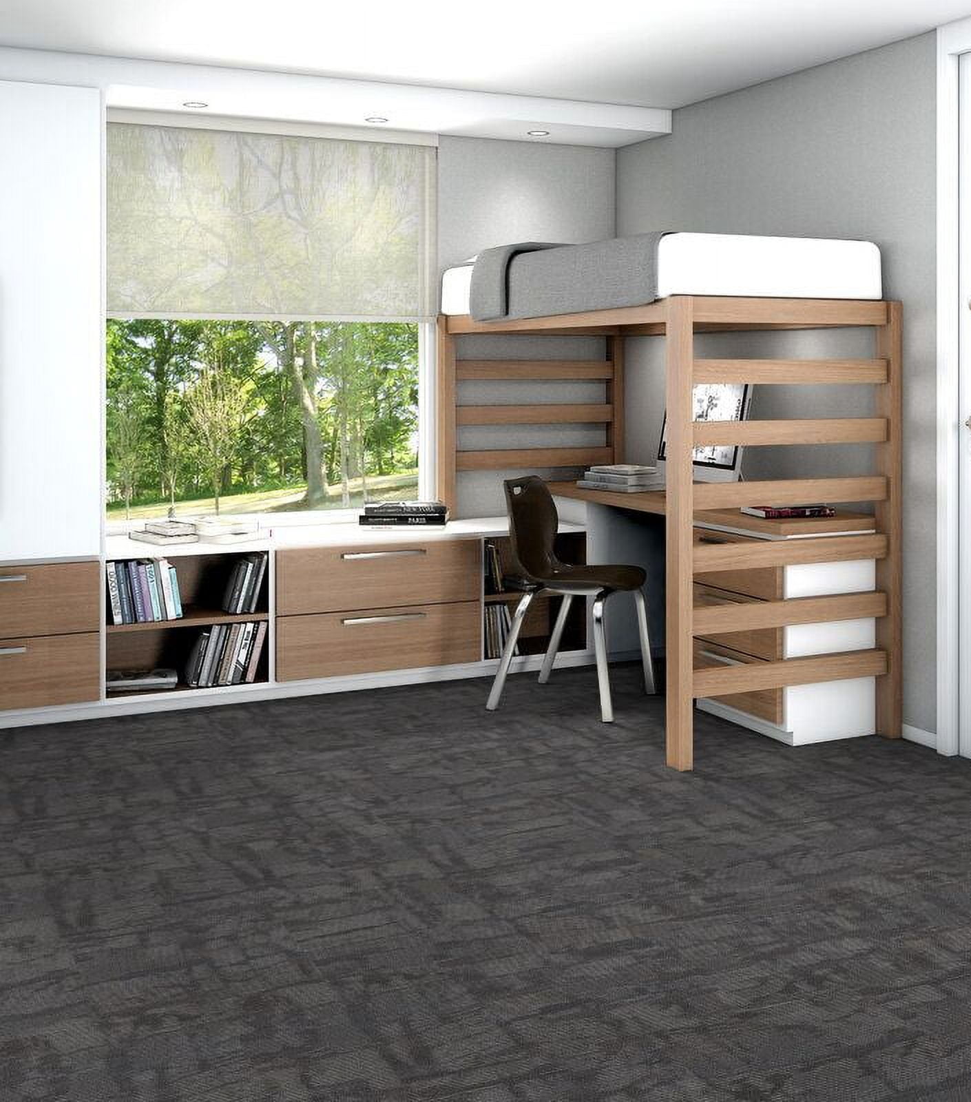 Shaw Complexion 24-in x 24-in Medium Blue Limitless Pattern Adhesive Carpet Tile (79.99-Sq ft)