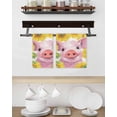 thumbnail image 3 of Farmhouse Sunflowers Kitchen Dish Towels for Drying Dishes Set of 2, Spring Country Watercolor Pig Floral Waffle Weave Microfiber Hand Tea Bathroom Towels Quick Dry & Absorbent Towel 15.7x23.6, 3 of 7