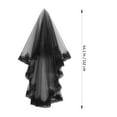 thumbnail image 3 of FRCOLOR  Fancy Dress Black Lace Head Veil 1Set for Women in  Party, 3 of 6