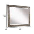 thumbnail image 6 of Benjara Galle 38 x 50 Dresser Mirror, Rectangular, Metal Accents, Walnut Brown Wood, 6 of 6
