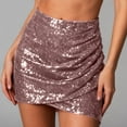 thumbnail image 2 of Daznico Stylish Mini Skirt with Pleated Hem Fitted Sparkly Beaded Embellishments for Party and Night Out,Mardi Gras Clothing,Mardi Gras Skirt,XS, 2 of 5