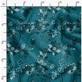 thumbnail image 2 of Soimoi Florals Print,Cotton Cambric, Quilting Fabric Sold by The Yard 42 Inch Wide, Medium Weight Cotton Fabric, SewingSupplies, Dark Teal Blue, 2 of 6