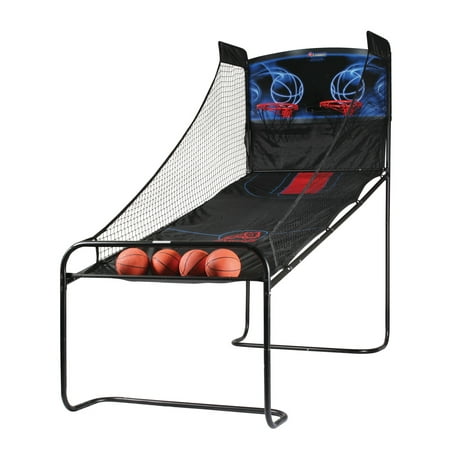 Double Pump Basketball Atomic Jumpball Deluxe Double Electronic Basketball Shootout Includes Four Mini Basketballs and Inflating Air Pump ()