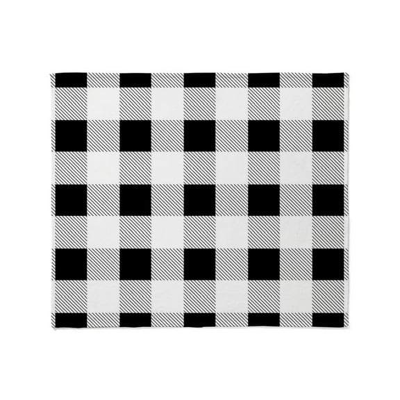 CafePress - Farmhouse Black White Plaid Throw Blanket - Soft Fleece Throw Blanket, 50"x60" for All Ages