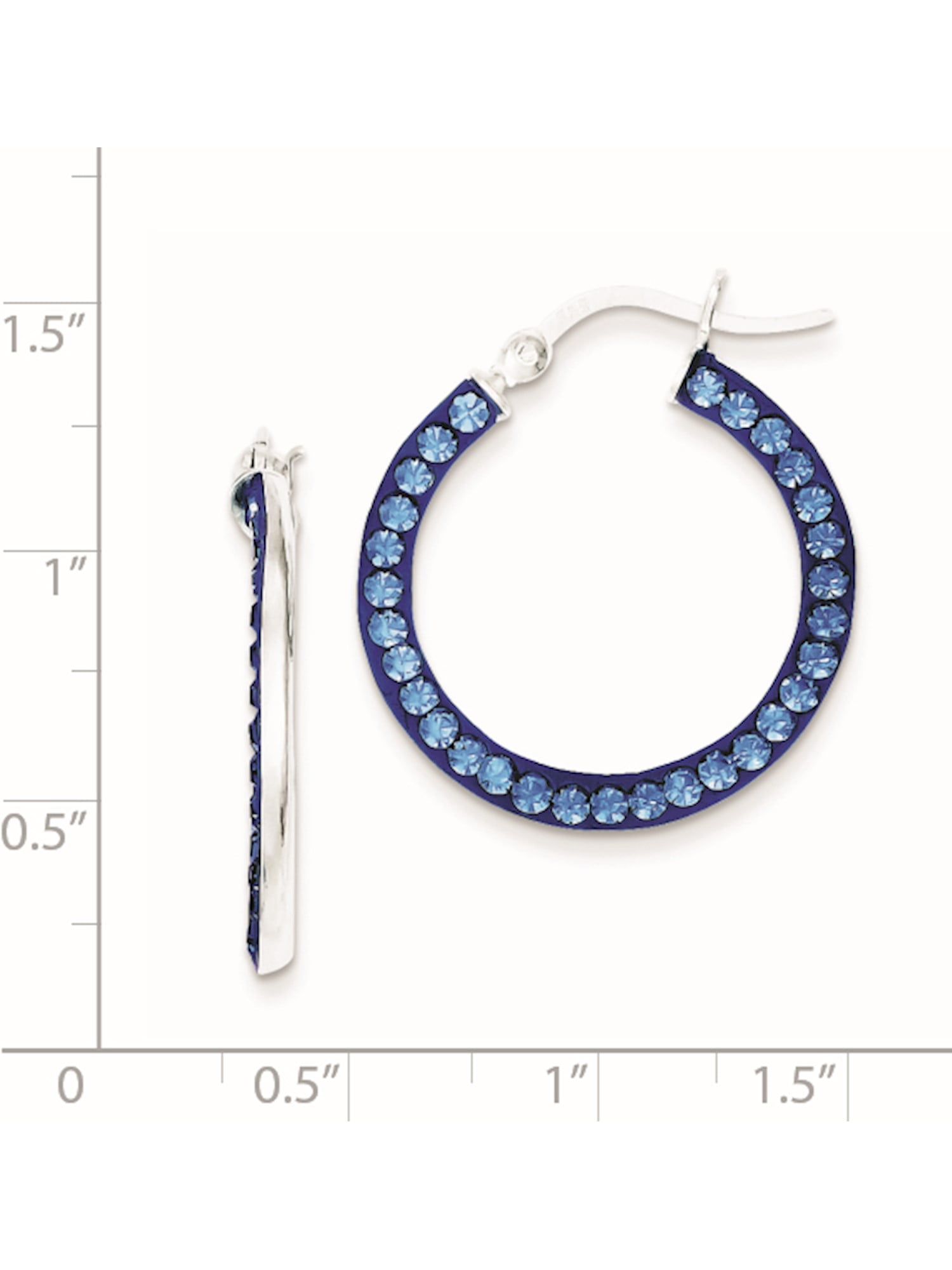 Blue Scarab Beetle Hoop Earrings – Les Néréides