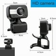 thumbnail image 2 of 480P Webcam with Microphone USB Desktop Laptop Camera Conference Video Calling Computer Camera Flexible Rotatable Clip, 2 of 9