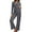 08-Dark Gray, variant on MINTREUS Women's Pajama Sets Long Sleeve V Neck Lounge Sets Soft Ribbed knit Sleepwear 2 Piece Pjs Set