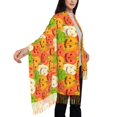 thumbnail image 4 of Sikiie Cartoon Pumpkins Shawl Wraps Big Scarf Tassel Fall Winter Thick Scarf Warm Shawl Women Fall Gifts, 4 of 8
