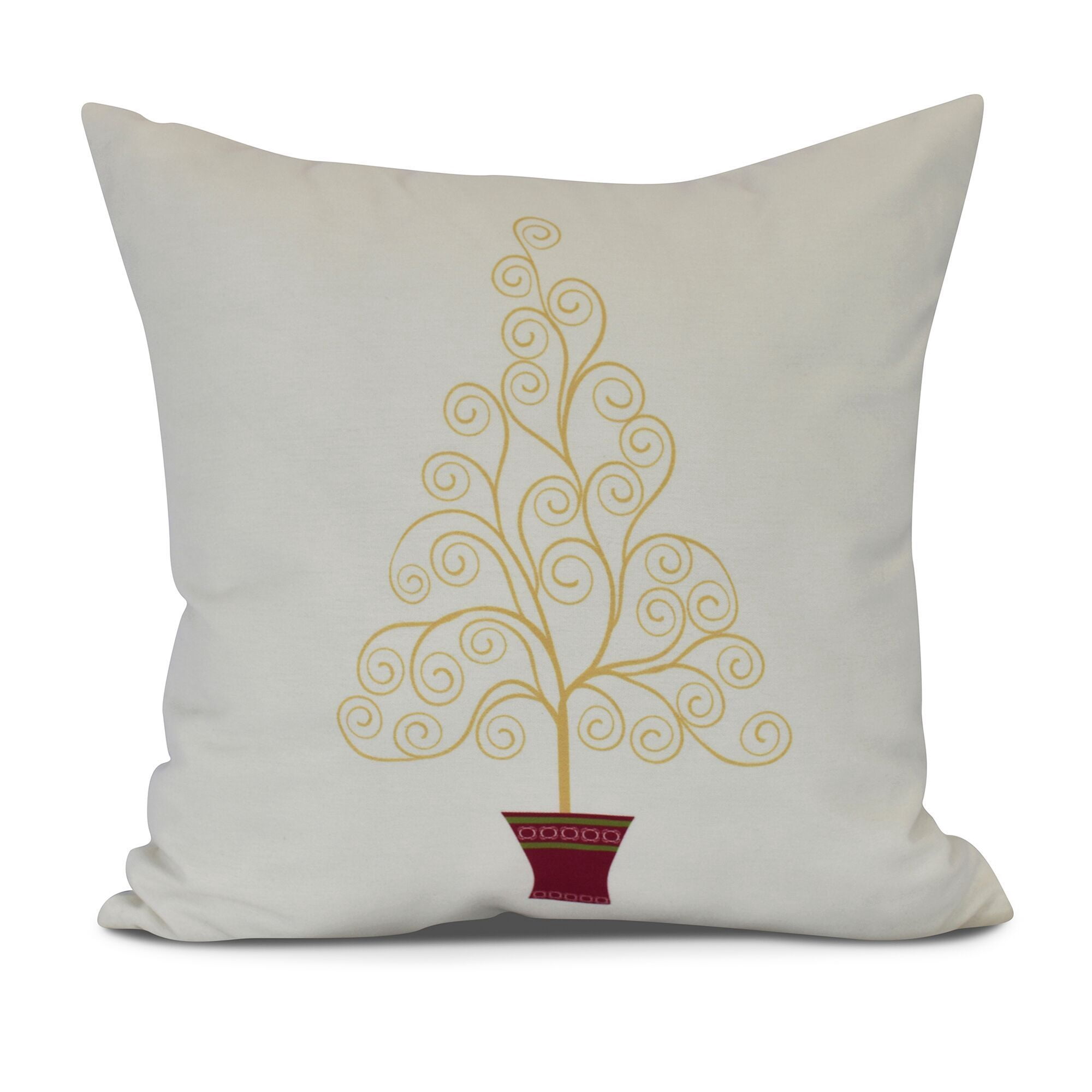Simply Daisy, Filigree Tree, Geometric Print Outdoor Pillow